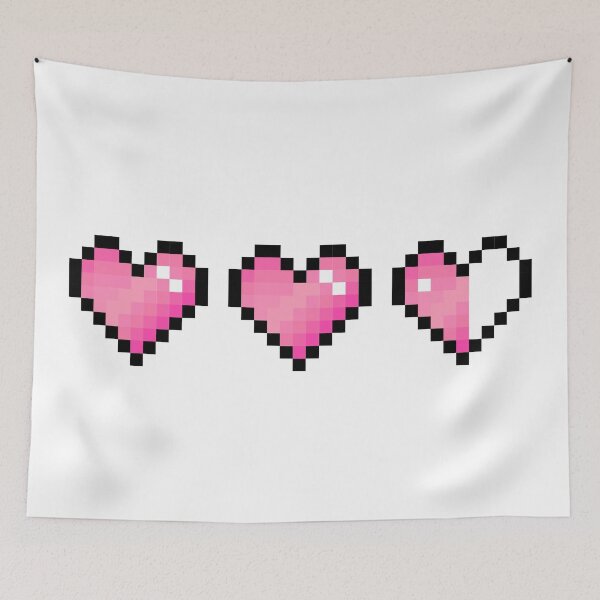 Item preview, Damaged Pink Pixel Hearts designed and sold by Kawaii-Crafts.