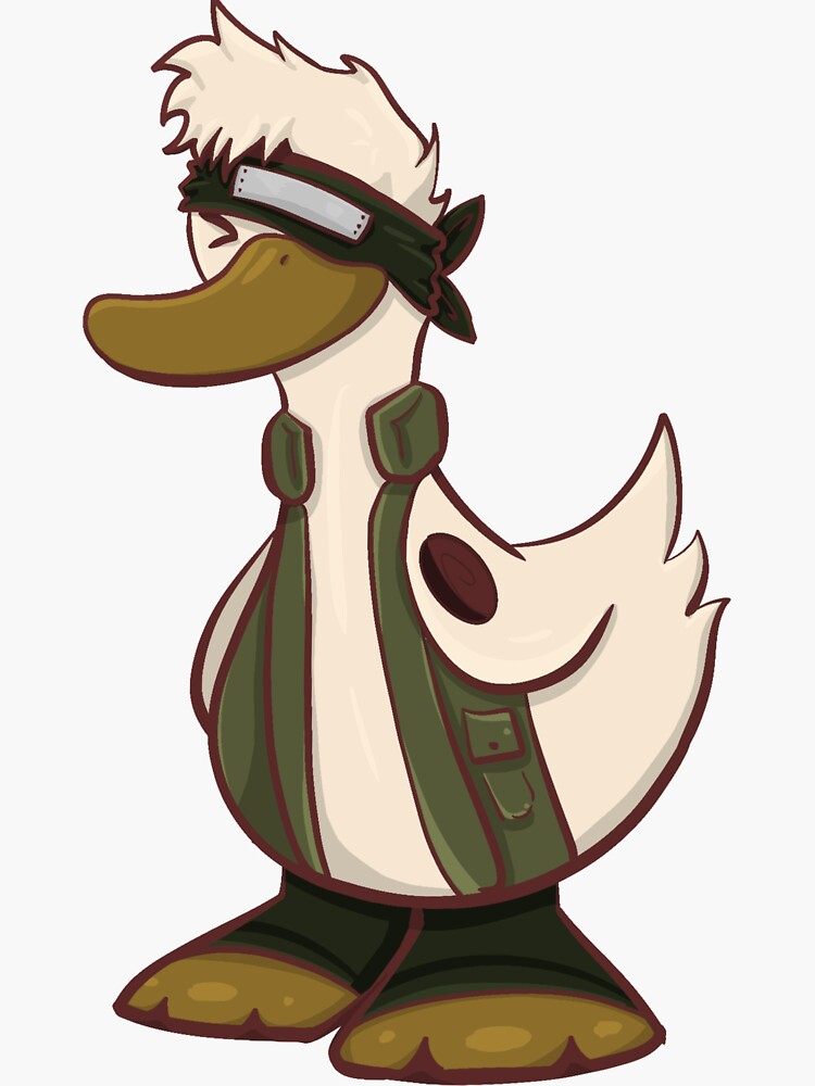 Thumbnail 3 of 3, Sticker, Anime Duck designed and sold by D00dleDucky.