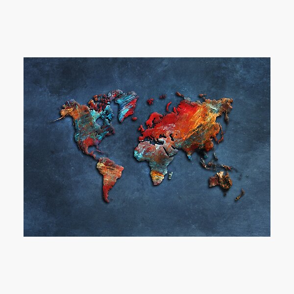 World Map 2020 #map #worldmap Photographic Print