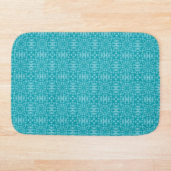 Item preview, Brodick Teal & Aqua Blue Bold Minimalist Pattern designed and sold by Owlluminous.