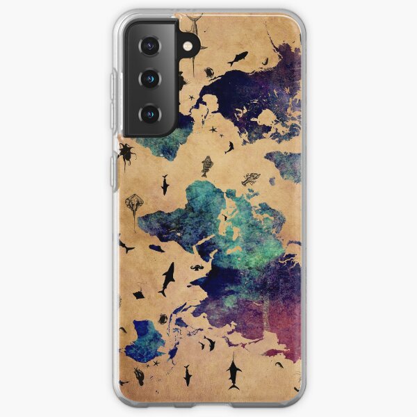 Map of the world atlas Samsung Galaxy Soft Case
