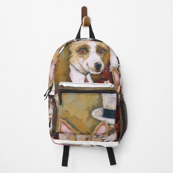 Artikelvorschau, Canine Elegance: Neoimpressionistische Karikatur einer formellen Hundefamilie entworfen und verkauft von Toph Moses.