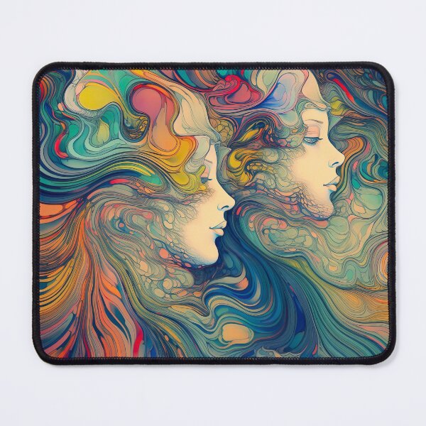 Item preview, Mirrored Souls: Twin Faces in Vivid Surrealism designed and sold by Toph Moses.
