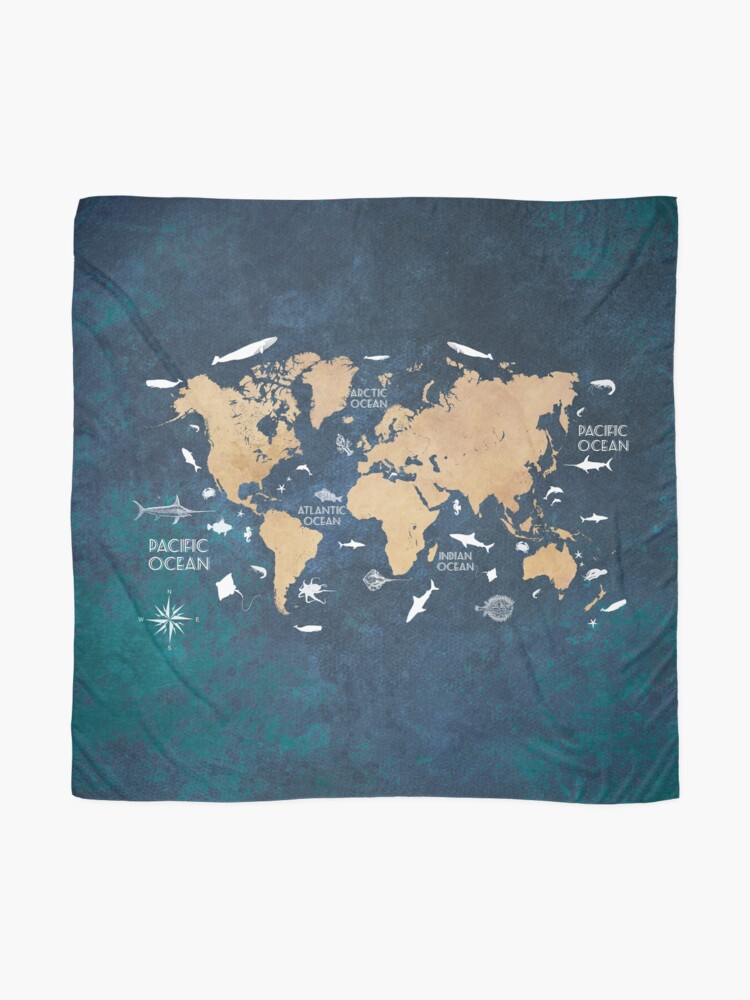 World Map  Scarf for Sale by JBJart