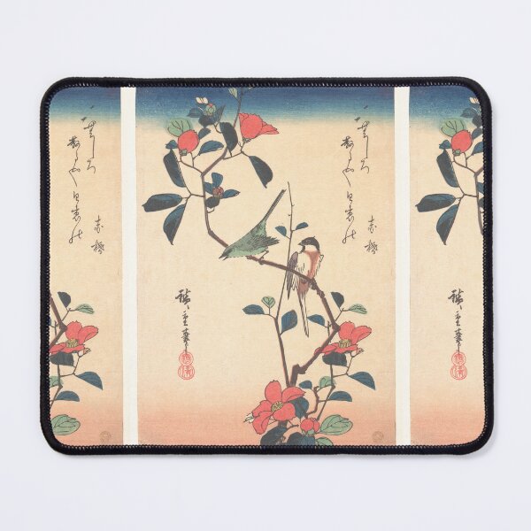 Item preview, Utagawa Hiroshige (1838) Swallows and Kingfisher with Rose Mallows designed and sold by TeeARTHY.