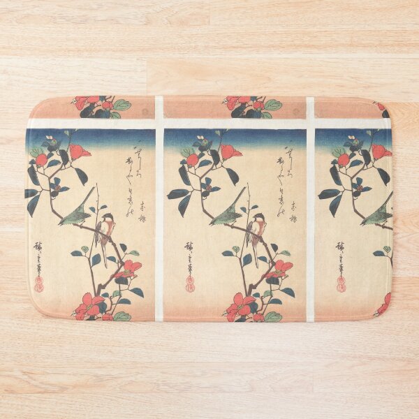 Item preview, Utagawa Hiroshige (1838) Swallows and Kingfisher with Rose Mallows designed and sold by TeeARTHY.