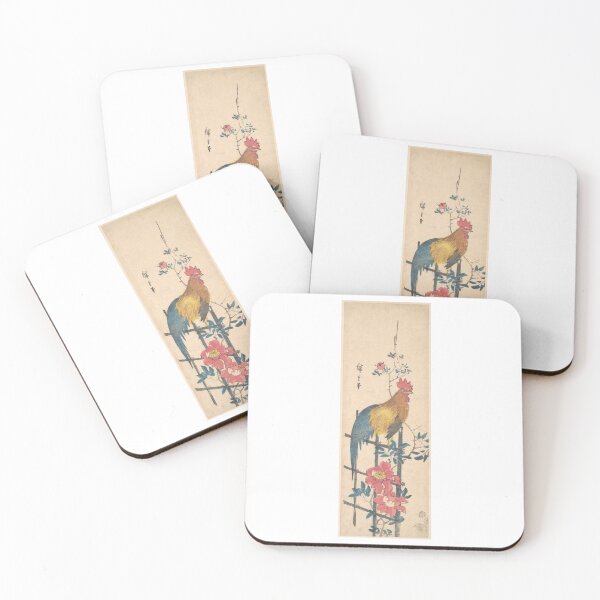 Item preview, Utagawa Hiroshige (1797 – 1858) rooster on trellis. designed and sold by TeeARTHY.