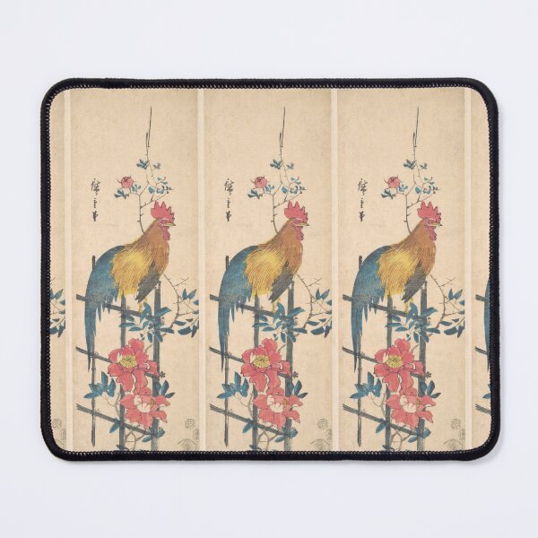 Item preview, Utagawa Hiroshige (1797 – 1858) rooster on trellis. designed and sold by TeeARTHY.