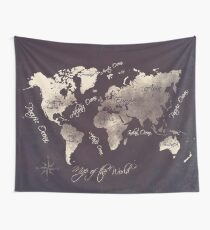 world map 18 Wall Tapestry
