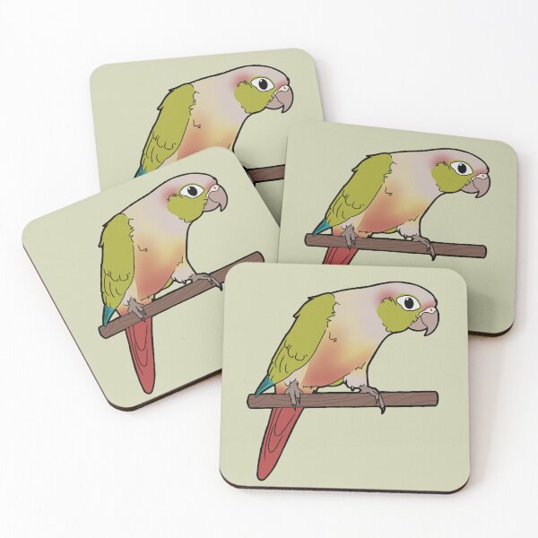 Item preview, Pineapple Green Cheeked Conure designed and sold by TinyDino-Aviary.