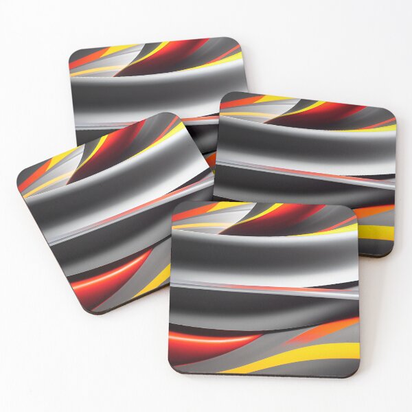 Item preview, Swirls and Twirls of Red Yellow Gray Black Whirling on Canvas designed and sold by deniselynnimage.