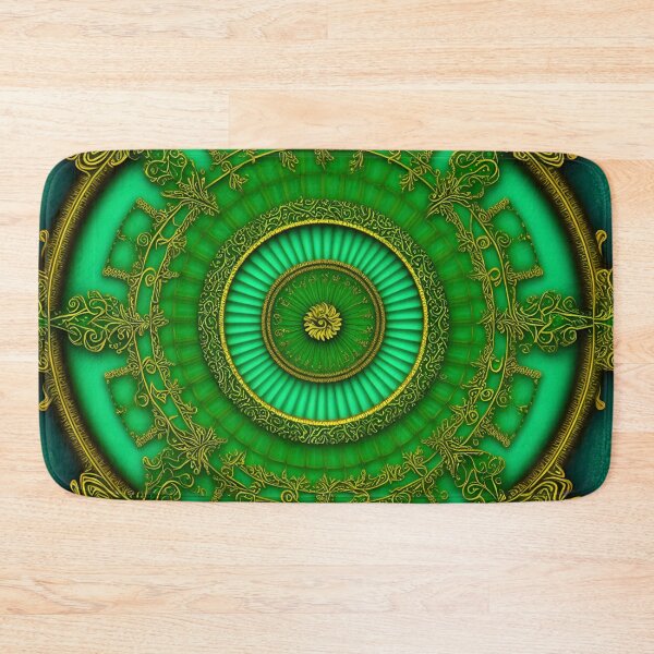Item preview, Mandala Gold Emerald Green Filigree - Mandalas designed and sold by internlvisions.