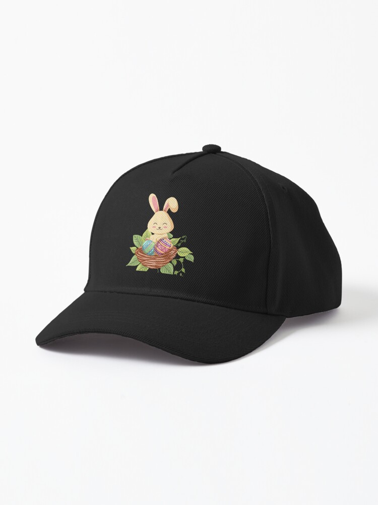 Thumbnail 1 of 7, Cap, Easter Bunny Hiding In The Bird Nest™️ designed and sold by TeelieTurner.