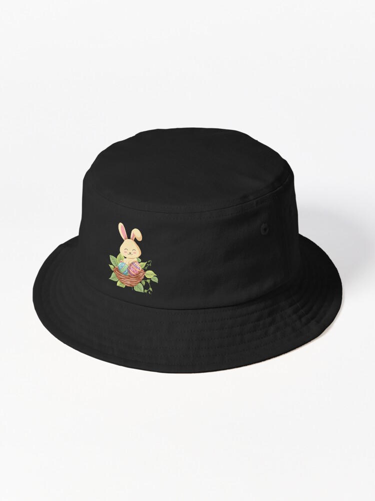 Thumbnail 1 of 6, Bucket Hat, Easter Bunny Hiding In The Bird Nest™️ designed and sold by TeelieTurner.