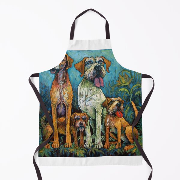 Item preview, Garden Paws: A Whimsical Caricature of a Dog Family in a Blooming Garden designed and sold by Toph Moses.
