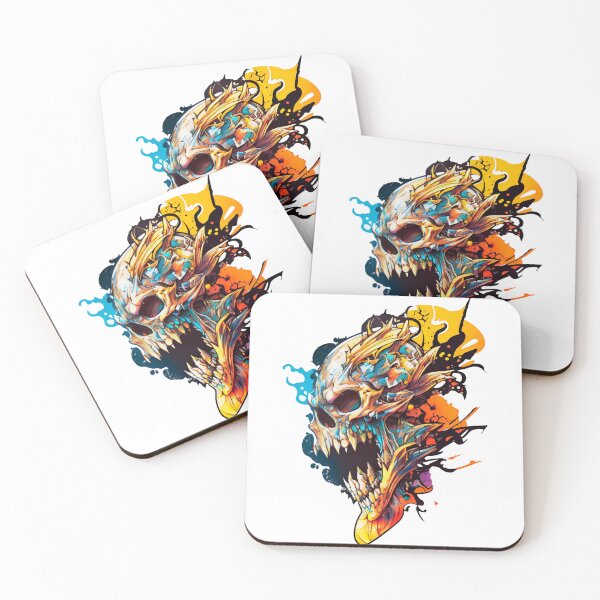 Artikelvorschau, Colorful Epic Abstract Skull entworfen und verkauft von Giggl'n Gopher.
