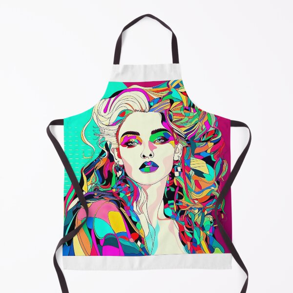 Item preview, Colorized Glamour: Vivacious Flat Line Art Portrait of a Beautiful Woman designed and sold by Toph Moses.