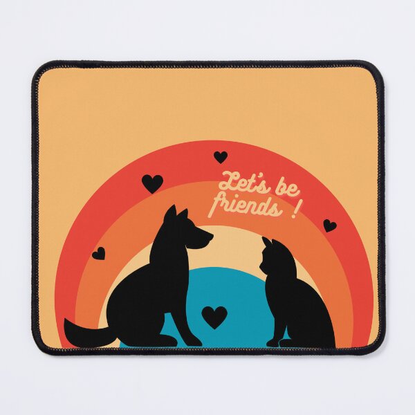 Item preview, let's be friends cat, dog! designed and sold by Kristaine.