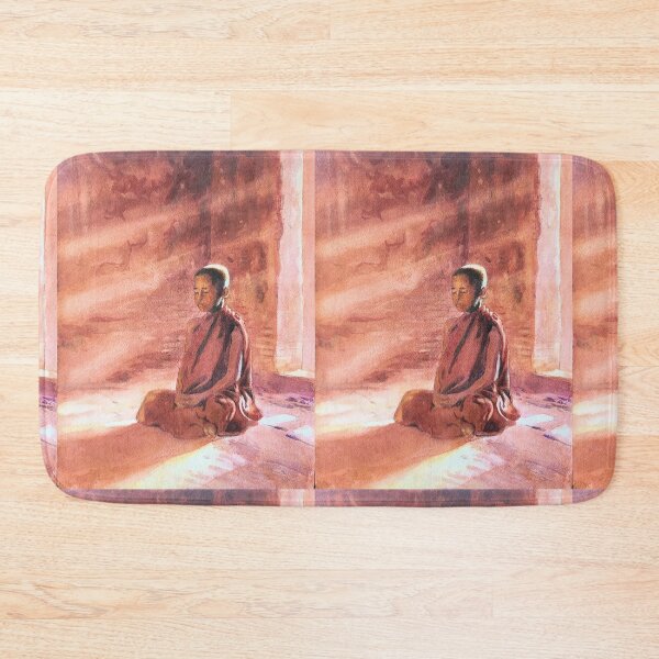 Item preview, Meditating child monk watercolor designed and sold by Carlos Taylor.