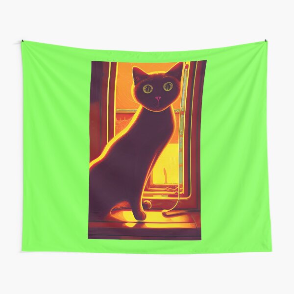 Artikel-Vorschau von Zeichnung der schwarzen Katze, designt und verkauft von mycatscyouart.