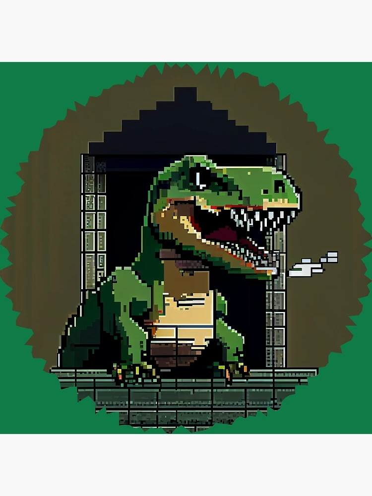 Pixel T-Rex Art Print for Sale by maddreamerr