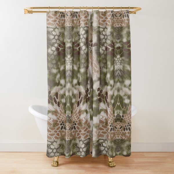 Funny Fishing And Hunting Camo Hunter Fisherman Camouflage | Shower Curtain