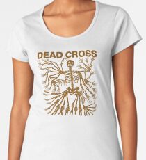 Dead Cross Skeleton Gold Women's Premium T-Shirt
