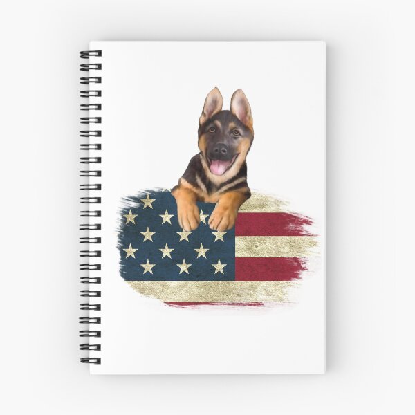 Item preview, German Shepard with American flag designed and sold by Janetlousart.