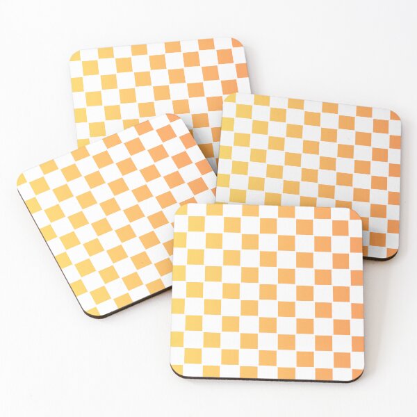 Item preview, Colourful Checkered Grid Pattern Yellow Orange designed and sold by superbling.