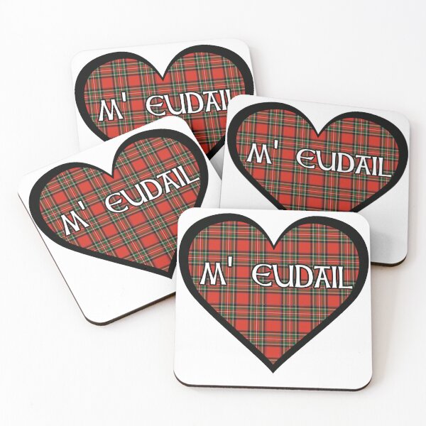 Item preview, Royal Stewart tartan heart "my darling" in Gaelic "m' eudail" designed and sold by KyttsyKrafts.