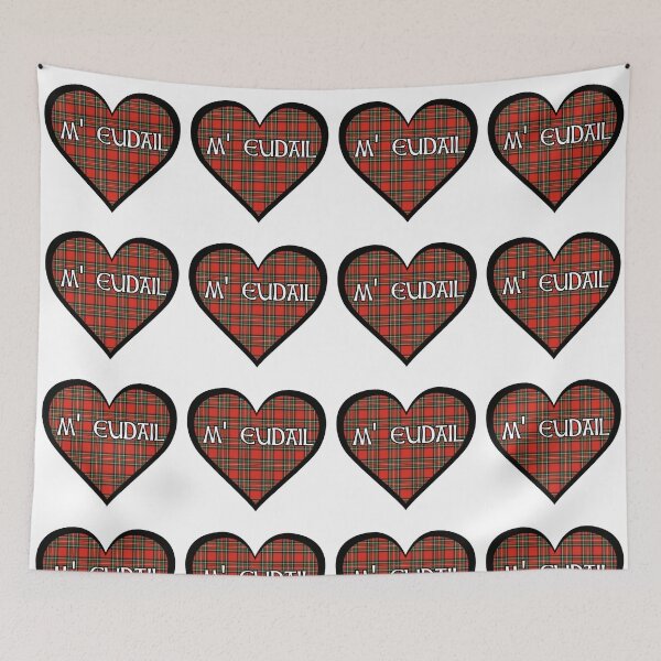 Item preview, Royal Stewart tartan heart "my darling" in Gaelic "m' eudail" designed and sold by KyttsyKrafts.