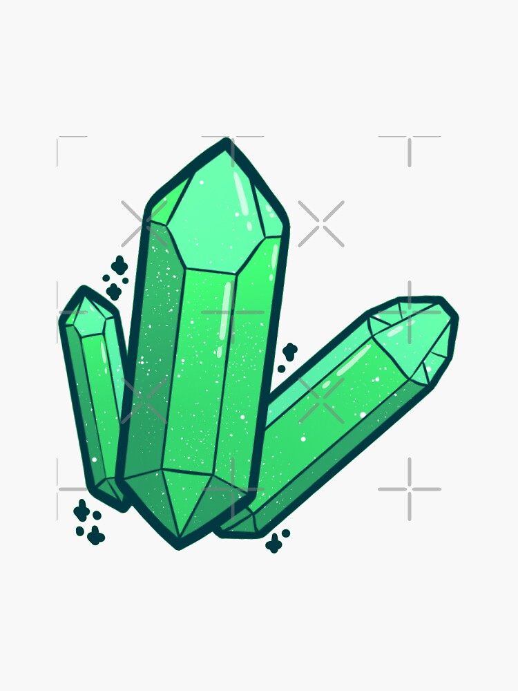 Magic Crystals (emerald) Sticker for Sale by Ivonnii