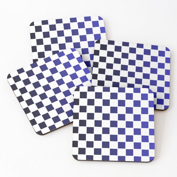 Item preview, Colourful Checkered Grid Pattern Black Blue designed and sold by superbling.