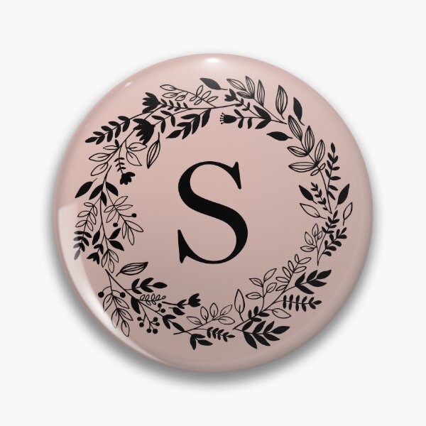 Item preview, Letter S with Floral Wreath - Initial S - Monogram Art designed and sold by thelustrous.
