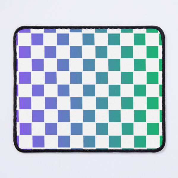 Item preview, Colourful Checkered Grid Pattern Blue Green designed and sold by superbling.