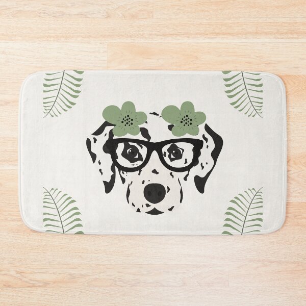 Item preview, Dalmatian Dog Head With Glasses, Boho Flower and Plant designed and sold by SeasonalDogs.