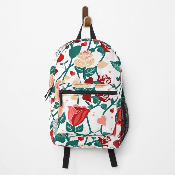 Item preview, Cute Mix Colours Rose Flowers with Green Leaves White Pattern designed and sold by Moyanana.