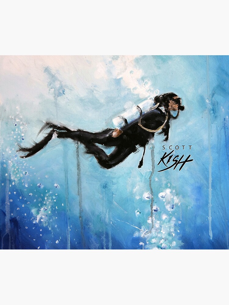 Scuba Diver Painting by Scott Kish | Tapestry