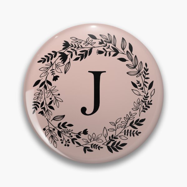 Item preview, Letter J with Floral Wreath - Initial J - Monogram Art designed and sold by thelustrous.