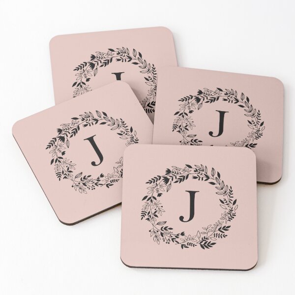 Item preview, Letter J with Floral Wreath - Initial J - Monogram Art designed and sold by thelustrous.