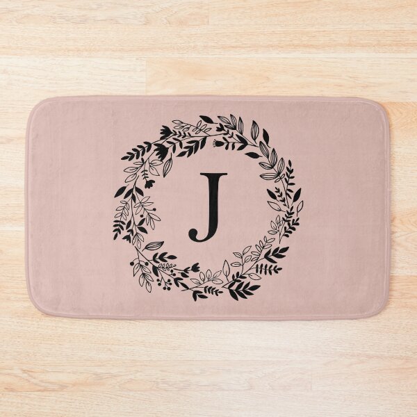 Item preview, Letter J with Floral Wreath - Initial J - Monogram Art designed and sold by thelustrous.