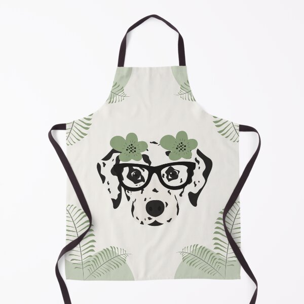 Item preview, Dalmatian Dog Head With Glasses, Boho Flower and Plant designed and sold by SeasonalDogs.