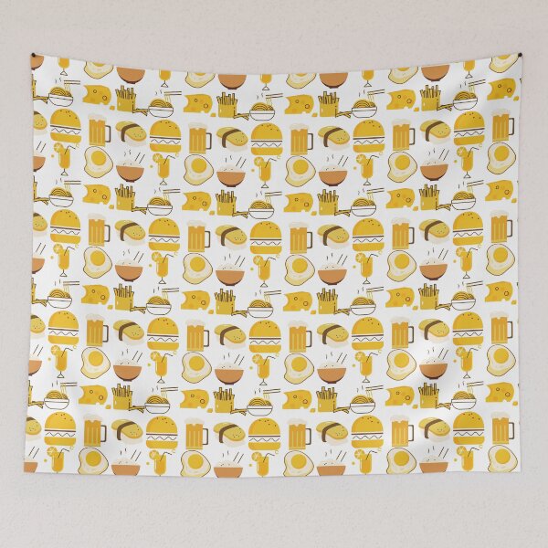 Item preview, Yellow food stylized pattern designed and sold by Gabriele Marcucci.