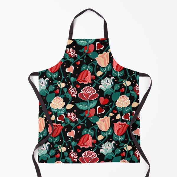 Item preview, Cute Mix Colours Rose Flowers with Green Leaves Black Pattern designed and sold by Moyanana.