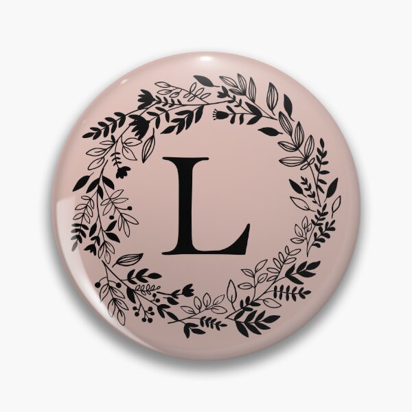 Item preview, Letter L with Floral Wreath - Initial L- Monogram Art designed and sold by thelustrous.