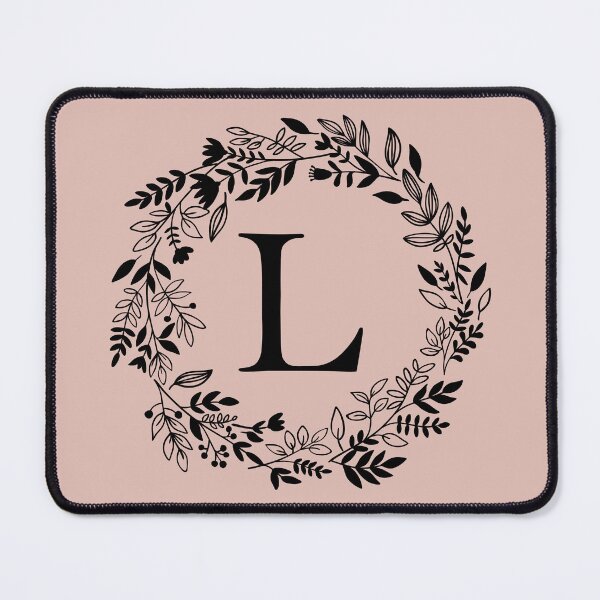 Item preview, Letter L with Floral Wreath - Initial L- Monogram Art designed and sold by thelustrous.