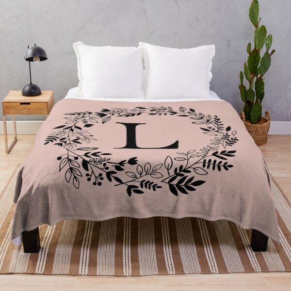 Item preview, Letter L with Floral Wreath - Initial L- Monogram Art designed and sold by thelustrous.