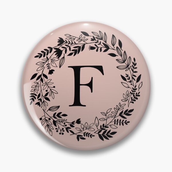Artikelvorschau, Buchstabe F mit Blumenkranz - Initiale F - Monogrammkunst entworfen und verkauft von thelustrous.