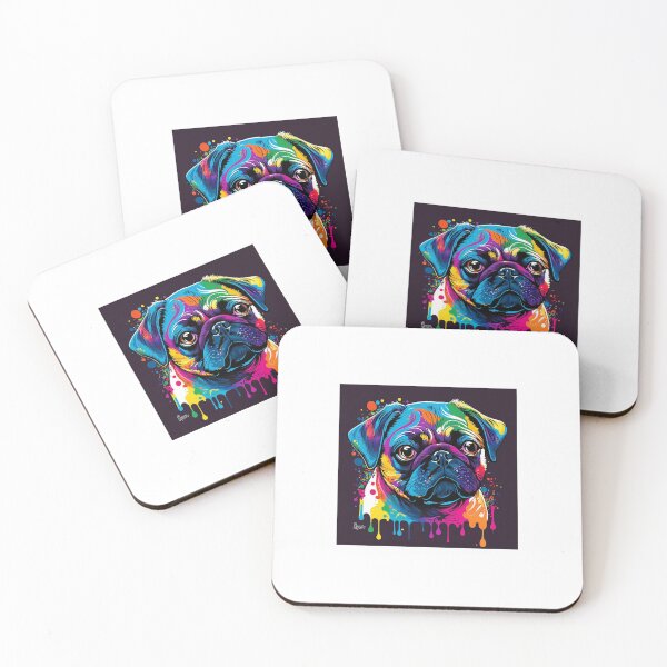 Item preview, Rainbow Paint Pug designed and sold by Fragile Prints.