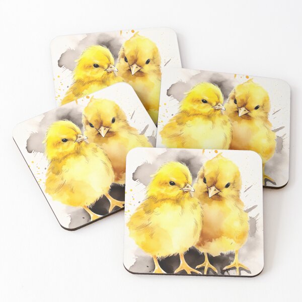 Item preview, Watercolor wash Easter chicks designed and sold by Matt's Artificial Nature.